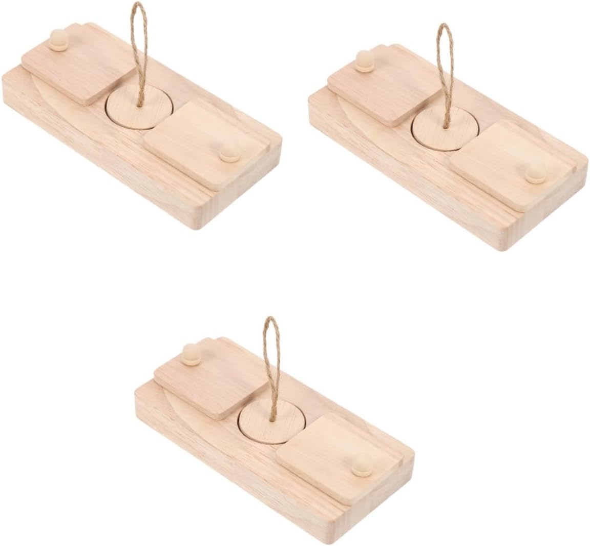 Ipetboom 3pcs hamster foraging toy pet toys chew toys wooden toys rats snuffle game hamster accessories small animals enrichment foraging Small Pets Wood Toy Multi-function Hamster Toy food