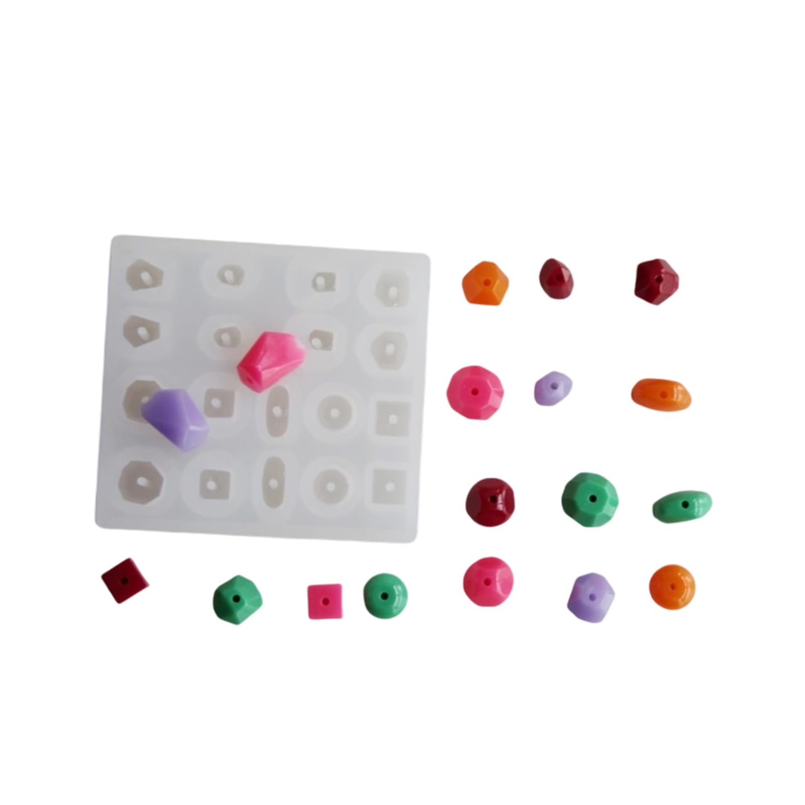 Xjdzineq Multifuntional Silicone Jewelry Beads Mold Resin Molds Craft Supplies Easy Releasing Suitable for Pendant Bead for Craft