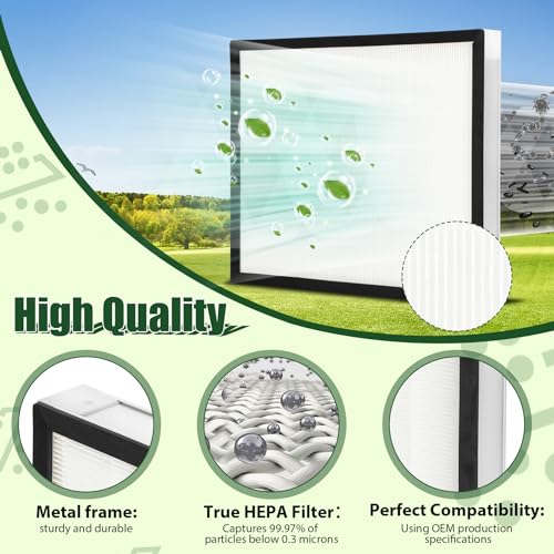 Image of 2 Packs F301H HEPA Filter, AS-550 Air Scrubber Stage 2 HEPA 550 Air Filter Compatibile with BlueDri,16 x 19 x 2 inch Air Shield 550 HEPA Air Scrubber Filter for BlueDri, Dri-Eaz, Phoenix, and Bear