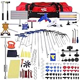 Fly5D Paintless Dent Removal Kit, Dent Repair Rods, 23PCS Whale Tail Dent Repair Rods, Professional Hail Dent Removal Tools for Hail Damage, Door Dings and Car Dents (170PCS PDR Tools)