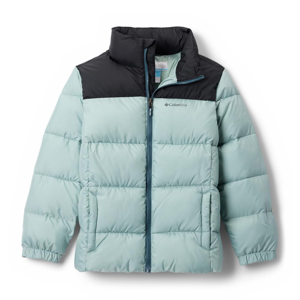 Columbia Youth Boys Puffect 2 Jacket, Puffer Jacket, Crushed Blue, Black, XXS