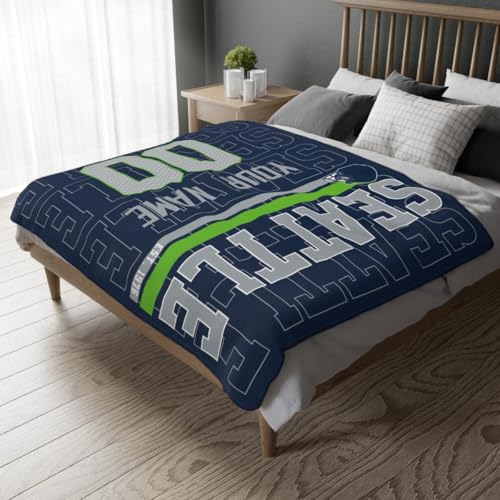 Image of ANTKING Seattle Throw Blanket for Men Women Boy Custom Name and Number Gifts