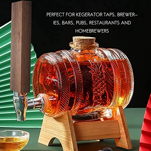 Mango de grifo de cerveza con pizarra de madera para personalizar barriles, pack de 4 7
