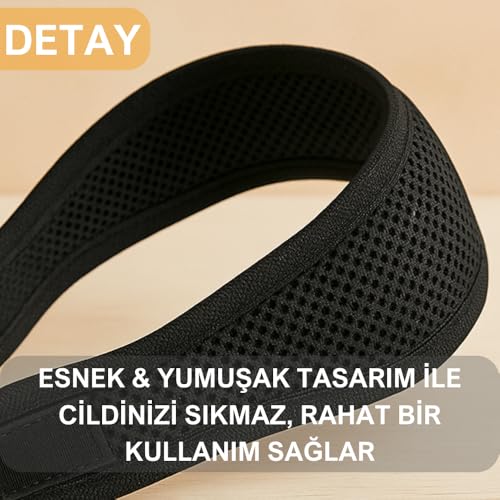 BEYLİNİ Fileli Saç Bandı 2li Set Makyaj Uygulama Cırtlı Hava Alabilir Cilt Bakım Yoga Spa Ter Sporcu Bandana
