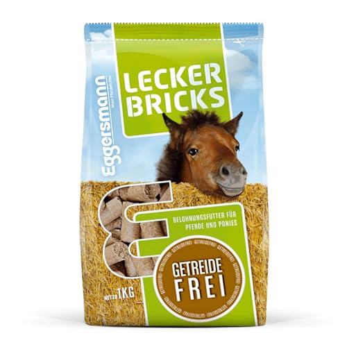 Eggersmann Mein Pferdefutter 1kg Pferde-Leckerlis | Lecker Bricks für Pferde & Ponys | Getreidefrei & kalorienarm | Perfekt als Belohnung & für zwischendurch | Höchste Qualität | Pferde-Zubehör