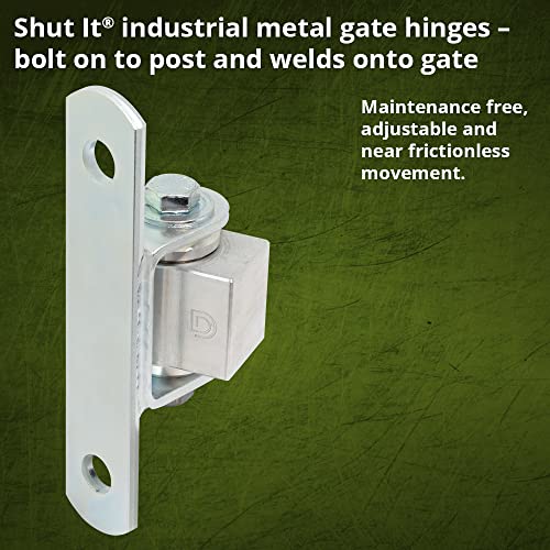 D&D Technologies CI3780 Shut It Half Bolt-On Steel to Aluminum Industrial Metal Gate Hinge: Weld-on or Bolt-on to The Gate. Flat to Flat or Flat to Round Surfaces (Sold as a Single Hinge)