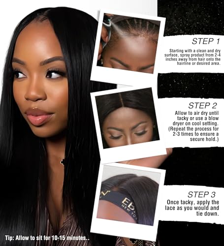 Image of Wig Glue for Front Lace Wig Adhesive Spray - Supreme Hold 14.2 Each by EBIN NEW YORK - Sweat-Resistant, Quick-Dry Formula for Lace Front Wigs - Gift Set (2 Pack) | Supreme Hold Wig Glue Spray, Sweat Resistant, Fast Drying, No Residue, Lace Front Melting Spray, Latex-Free