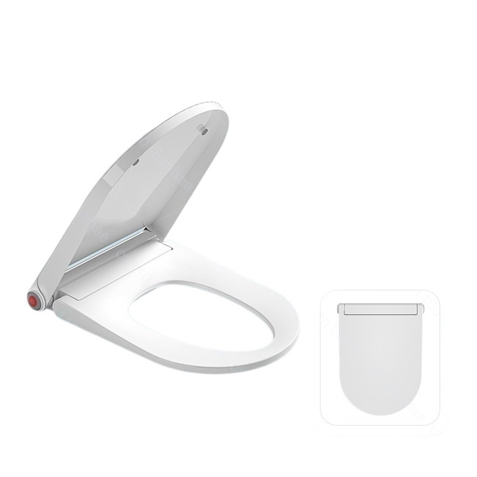 Dxpsxjl Basic-U Smart Heated Bidet Seat, Warm Night Light Clean, Adjustable, Lightweight, Durable, Portable, User-Friendly, Compact, Elongated, Toilet, Instant