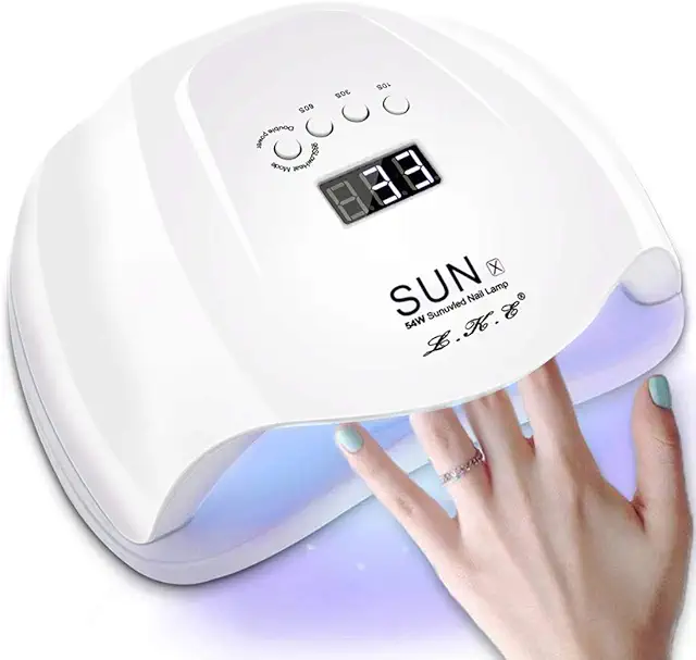 LKE UV LED Nail Lamp - Auto Sensor Gel Nail Dryer with 4 Timers
