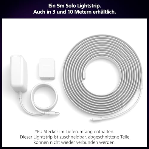 Philips Hue Smart LED Solo Lightstrip, 5m, Basis-Set, 1er Pack – Ansicht 2