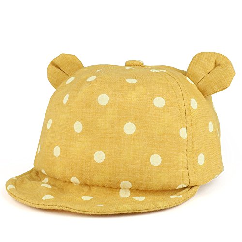 Trendy Apparel Shop Polka Dot Print Animal Ear Stitched Unstructured Infant to Toddler Baseball Hat3
