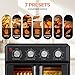 Extra Large French Door Air Fryer Toaster Oven Combo, 1700W Large Capacity French Double-Door Air Fryer Convection Toaster Oven, 14 Preset Menus, 7-in-1 Multi-Function (Black-2)