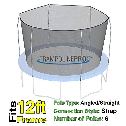 Trampoline Replacement Nets with Straps | Sizes 12 ft - 14 ft