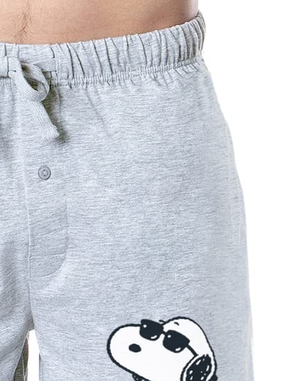 Peanuts Mens' Snoopy Rocker Cool Punk Character Sleep Pajama Shorts3
