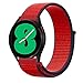 Produktbild Niboow 20mm Armband für Samsung Galaxy Watch Watch 7/6/5/4 (40mm 44mm)/Watch FE/Watch 6 Classic (43mm 47mm)/Watch 5 Pro 45mm, Nylon Ersatzarmband Armbänder für Galaxy Watch Active 2 - Rot