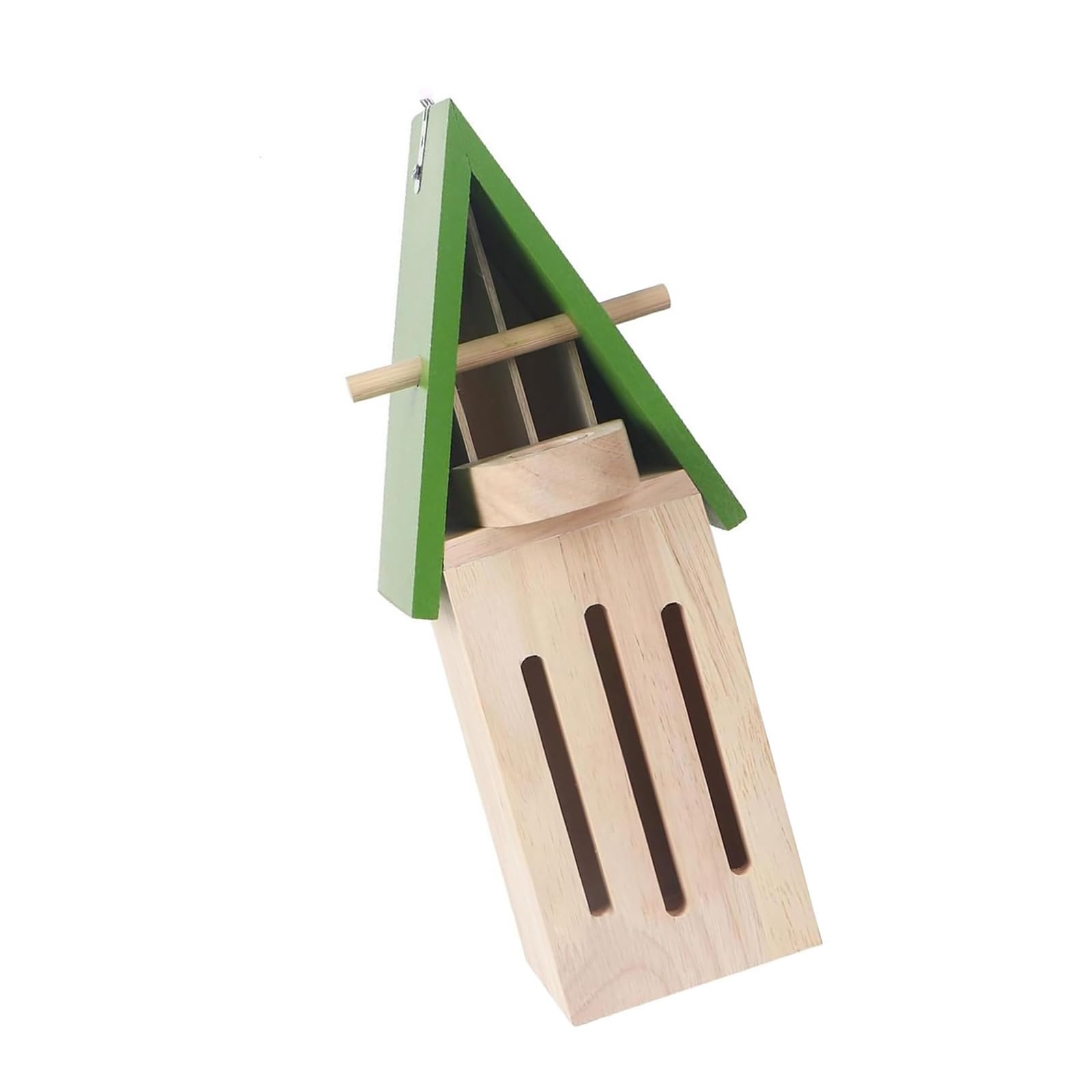 Bbajszx Weatherproof Butterfly House with Feeding Station Natural Wood Garden Habitat for Wildlife Protections Wooden Butterfly House Hanging Garden Feeder