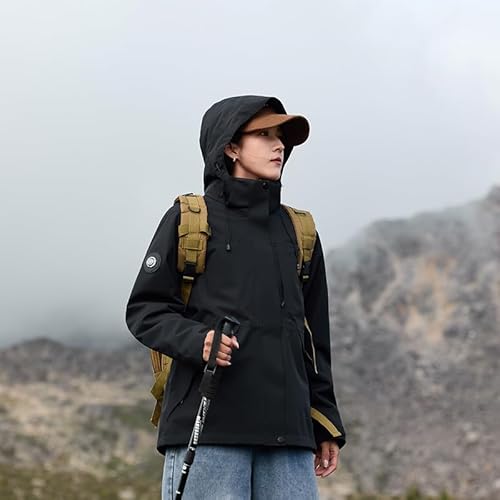 Bychen Jaqueta safári feminina, leve, impermeável, à prova de vento, esqui de inverno, jaqueta quent