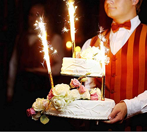 Silver Candles, Used for Birthday Cakes, Parties, Weddings, Bottling Services, Nightclubs, Restaurants, Anniversaries, Parties, Celebrations, smokeless 1 Pack - Thumbnail 4