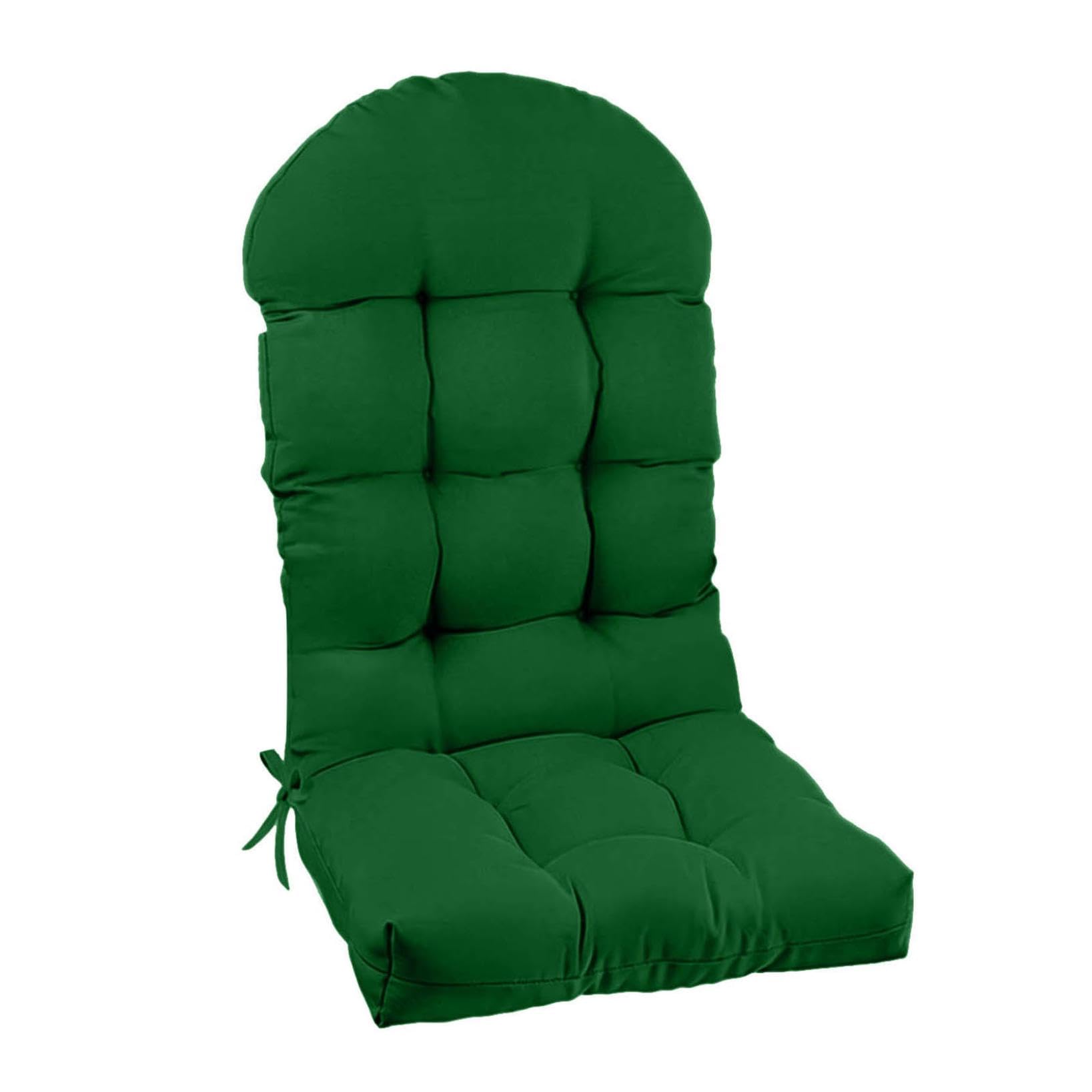 Outdoor Patio Chair Cushions, Cushions for Adirondack Chairs, High Back Patio Chair Cushions with Ties, Chairs Pad for Patio Furniture, Outdoor & Indoor Use (Green)