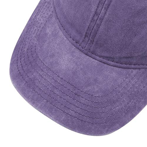 Image of HH HOFNEN Baseball Cap Washed Cotton Unstructured Vintage Hat for Men Women | Unisex Sports Ball Caps Sun Protection Adjustable Outdoor Curved-Brim Dad Hat Classic Plain Cap
