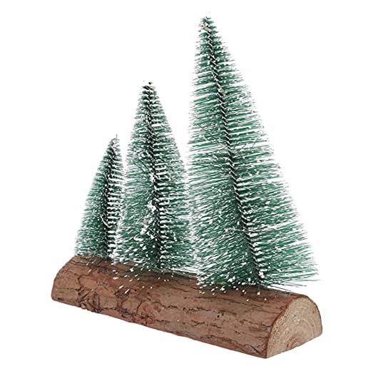 SOLUSTRE Konstgjord julgran med snö belysning LED nattlampa plast mini gran liten julgran trä bokstäver varmt ljus juldekoration träd konstträd jul bordsdekoration