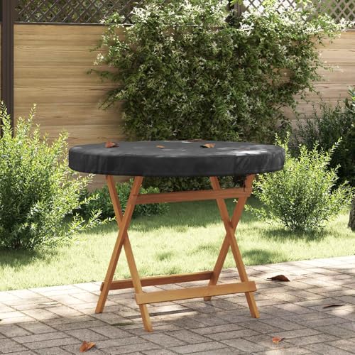 Sophrelle Funda para Mesa de Exterior 92 x 92 x 10 cm Tela Oxford 210D Negro,4106056