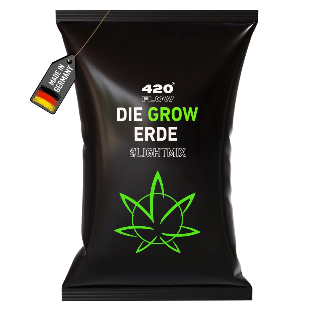Grow Erde Lightmix – Perfekte Erde für gesundes Pflanzenwachstum, keimfrei, optimierter pH-Wert, fördert Wurzelbildung, vegan, gebrauchsfertig mit Perlite (2X 20 Liter (40 Liter))