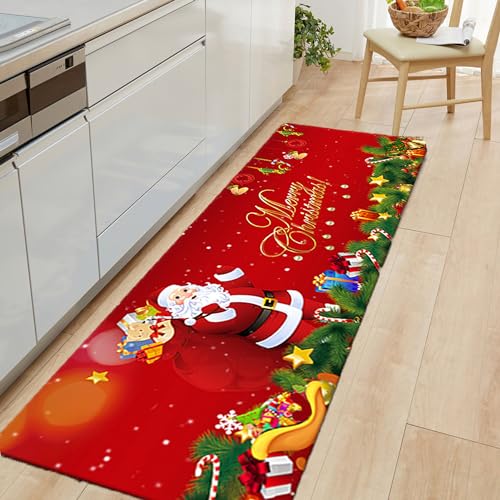 JIAMIAN Weihnachtsbodenmatte, Weihnachtsabend dekorative Türtreppe...