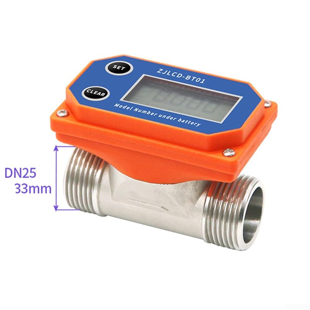 Caudalímetro digital de acero inoxidable DN25 ± 10% de precisión