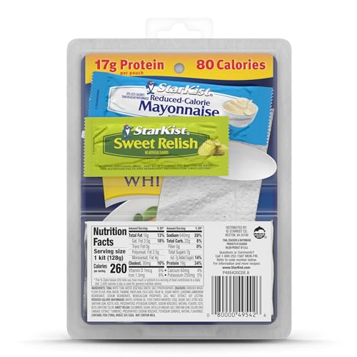 Image of StarKist Lunch-To-Go Albacore Mix Your Own Tuna Salad, 4.5 oz Kit, 1-Pack | 19g Protein Per Serving, Ready to Eat, No Draining, 260 Calories Per Serving, Perfect for Meals and Snacks