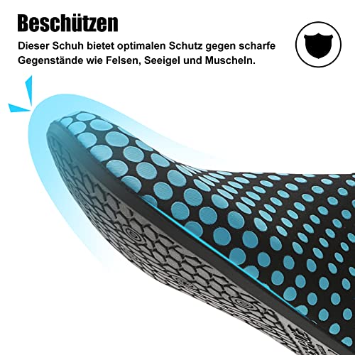 LUEDKA Unisex Badeschuhe Wasserschuhe Schnell Trocknend Schwimmschuhe Strandschuhe rutschfest Aquaschuhe Leicht Surfschuhe Gr.34-48 - Image 5