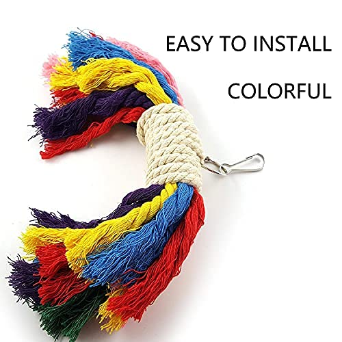 Image of Litewoo Dotted Bird Nest and Bird Cotton Rope Swing Chew Toy Portfolio