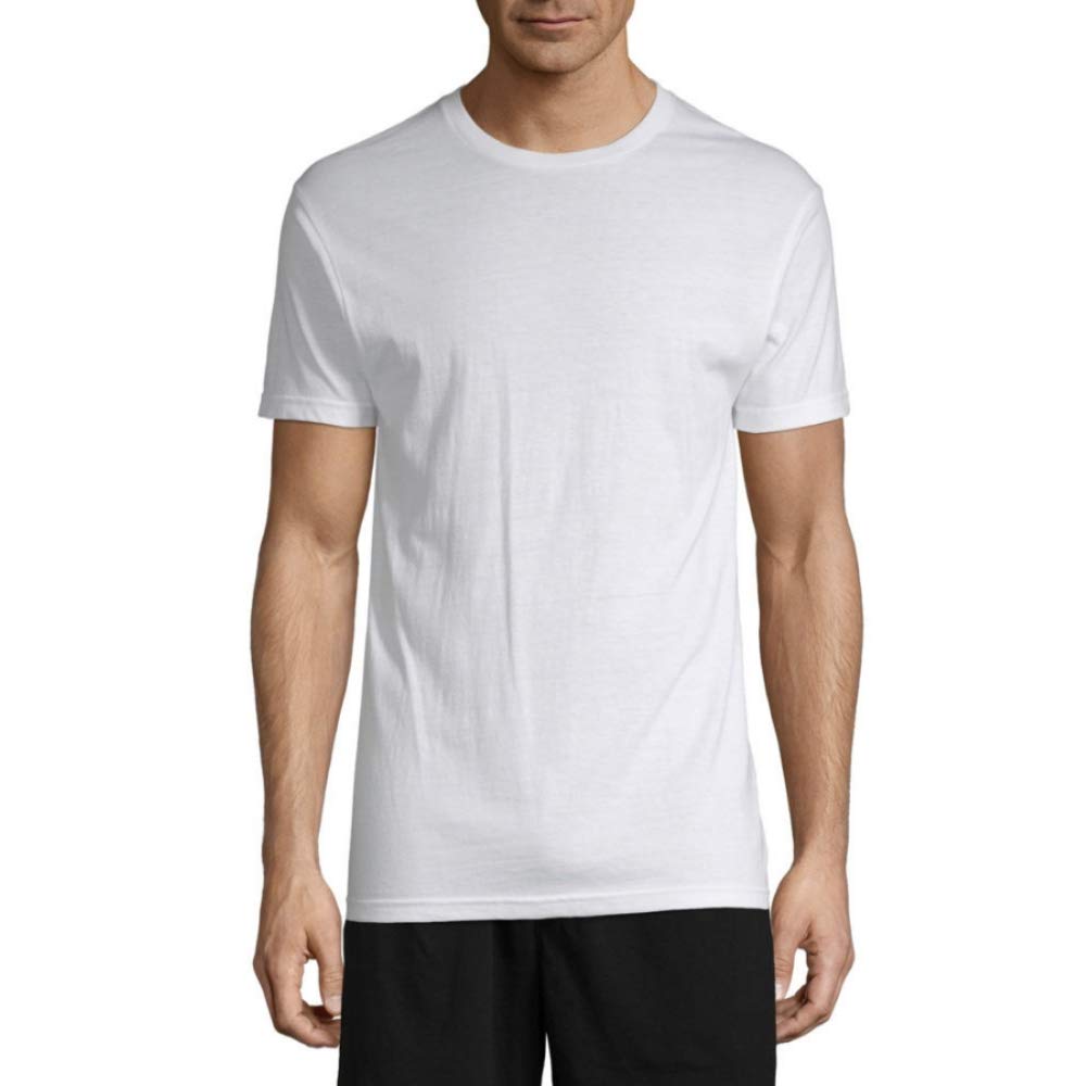 StaffordMens Crewneck T-Shirts | Tall/Ex Tall Tagless Undershirts | 4 Pack (Large/Tall) White