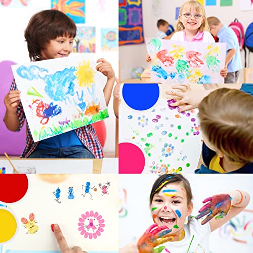 Rnkp 7.1 Inch Large Round Craft Stamp Pads, 8 Colors Diy Finger Stamp Pads Stamp Partner Washable Color Painting Card Making Stamp Pads Rubber Stamp Craft For Kids #TOP4