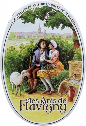 Anis de Flavigny – Bonbons authentiques à l'anis dans une boîte ovale 50 g – Anis | Tradition & Plaisir artisanal