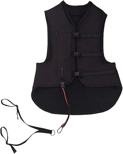 Chaleco inflable ajustable con bolsa de aire ecuestre para deportes de aventura y motocross (color  Preto, Tamaño L)