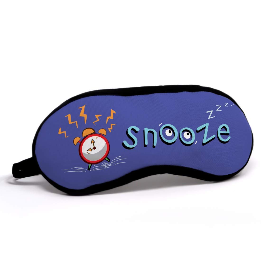 Indigifts Polyester Eye Mask For Sleep Snooze Quote Printed Blue Sleeping Eye Mask 7.8X3.3 Inches-Sleep Mask For Men|Sleep Eye Mask For Women|Eye Night Sleep|Sleeping Eye Mask For Men|Eye Cover