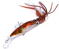 Melhor Isca Artificial Lula Corrico 1 Unidade Pesca Cor Marrom Alto Mar Esportiva Cavala Cioba Dourado do Mar todo Brasil Outlet Top