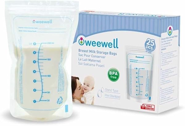 Weewell WMS825 Süt Saklama Poşeti, Mavi