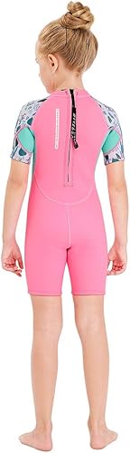 Miniatura 4 de Traje de neopreno corto de neopreno térmico para buceo de 0.098 pulgadas para niñas, niños, jóvenes, adolescentes, niños pequeños, de una pieza,
