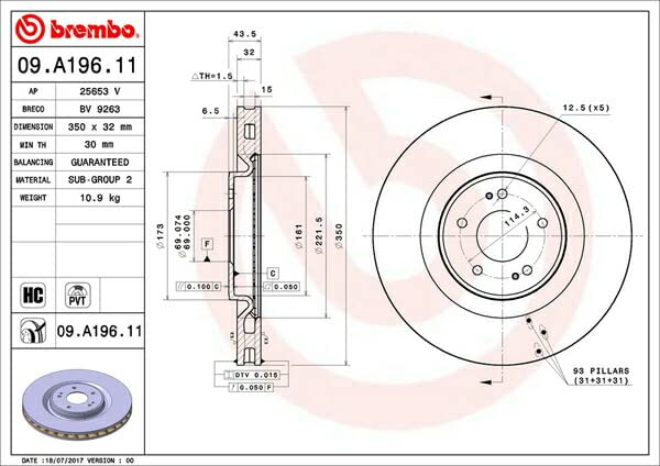 Amazon | ブレンボ(brembo) MITSUBISHI ランサー エボリューション