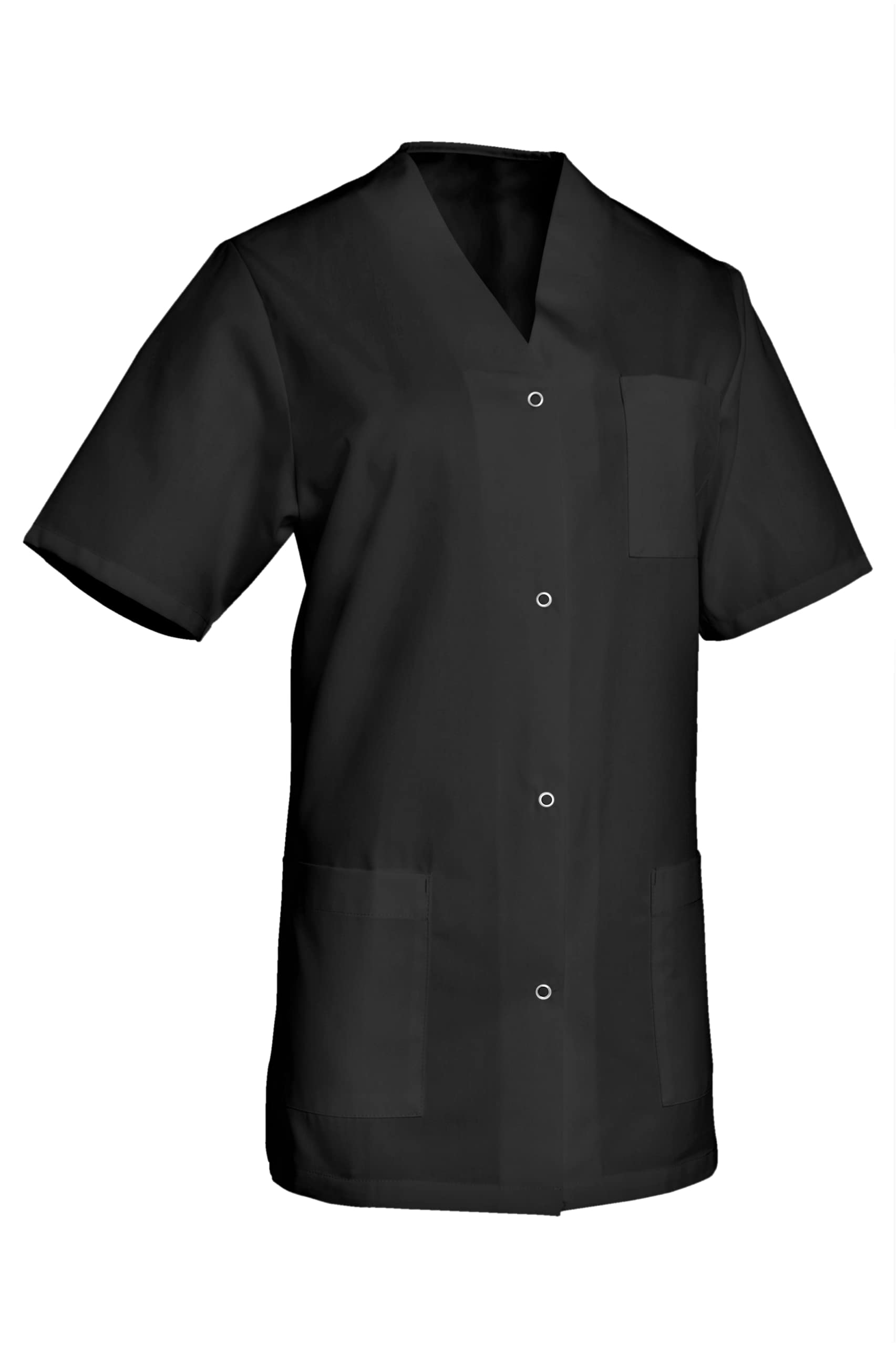 SNV Tunique médicale femme manche courte col V blouse médicale professionnelle fermeture par boutons pressions uniforme médicale femme