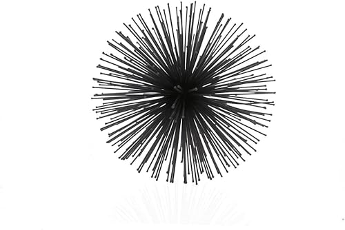 Miniatura 4 de HomeRoots Esfera puntiaguda de metal negro de 8