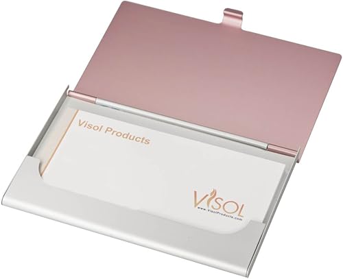 Miniatura 2 de Visol Productos Titular de la tarjeta de visita de aluminio en cubierta rosa