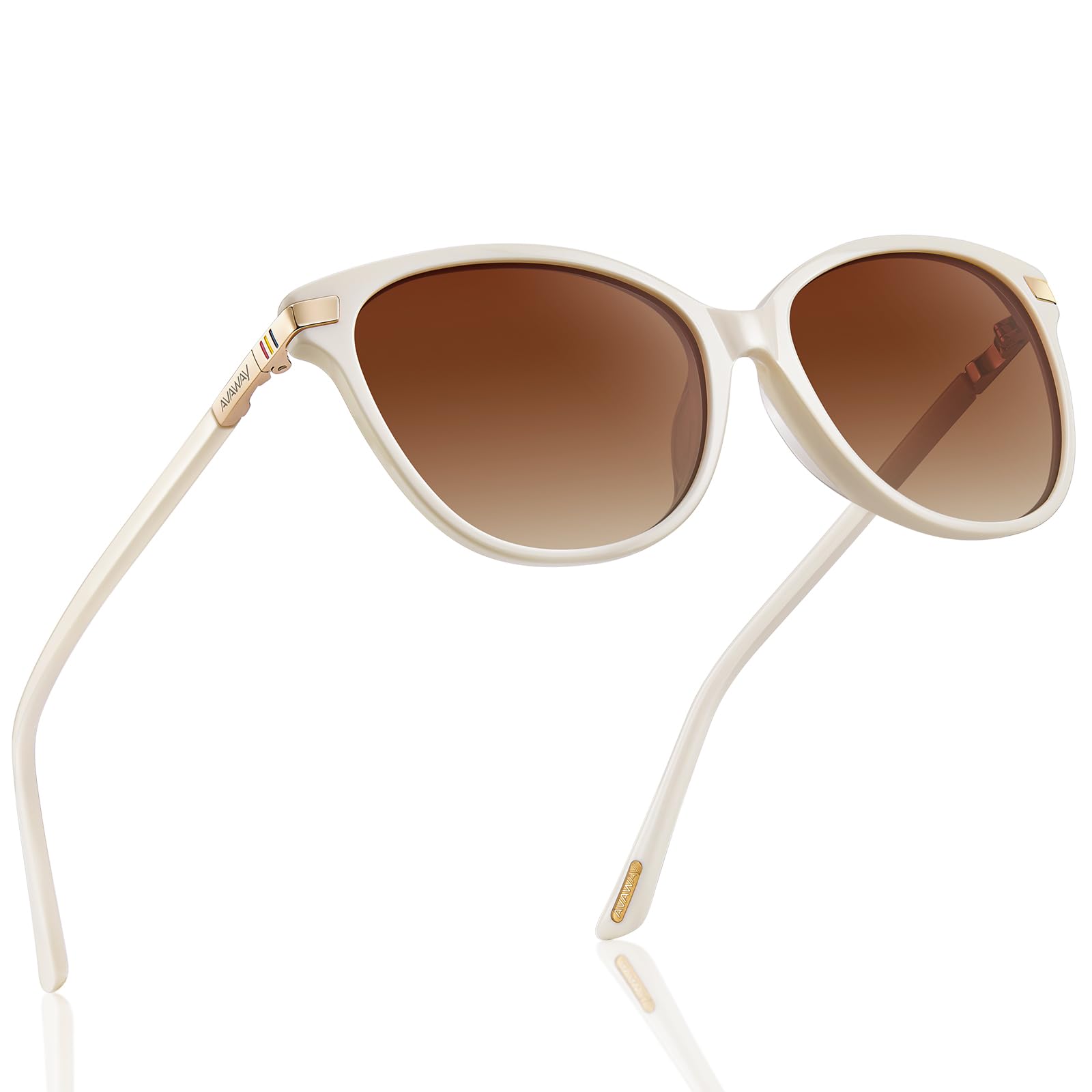 Cat Eye Vintage Polarized Women's Sunglasses Anti-Reflective Lenses