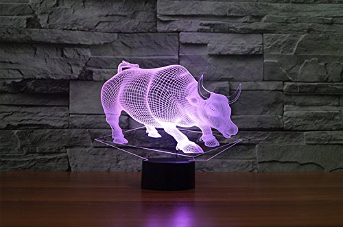 Lampada 3D Notte Per Bambini: Luci Colorate E Forme Magiche (16 Colori, Telecomando)