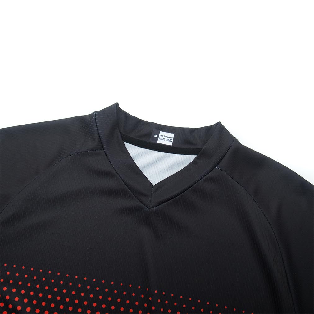 Hotlion Camiseta de ciclismo de montaña para niños y niñas, de manga larga, para niños de 4 a 14 años, ropa de carreras todoterreno