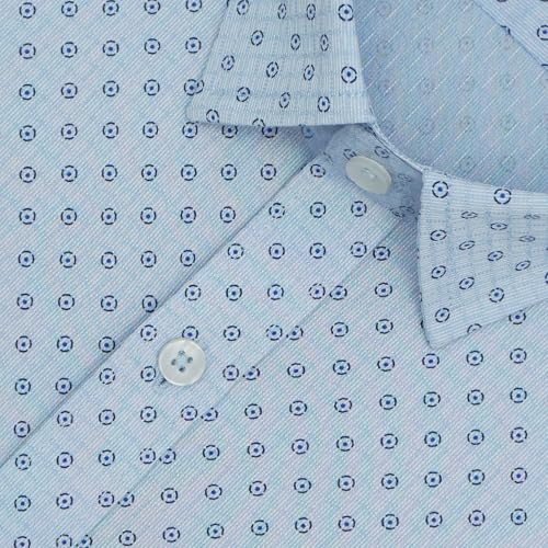 Image of GHPC 100% Cotton Printed Half Sleeves Regular Fit Formal Shirt for Men