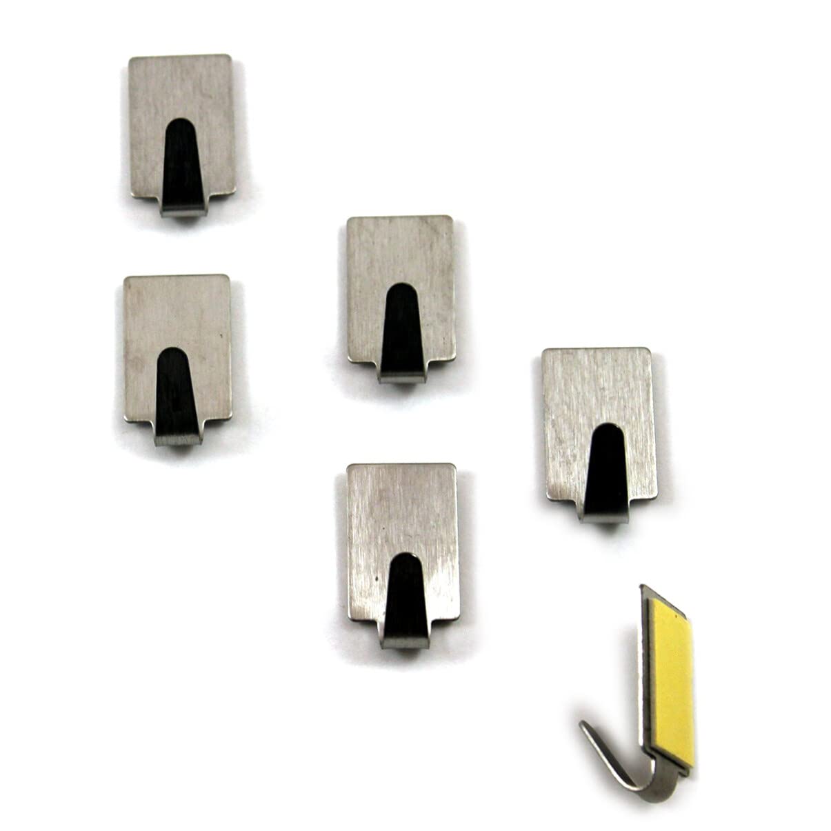 VASDEV Ganchos para Toallas de Acero Inoxidable, 72 Uds., Gancho Adhesivo para Bata de Pared, Perchero Individual para Abrigos, Colgador de Gancho para Cocina, Organizador de baño