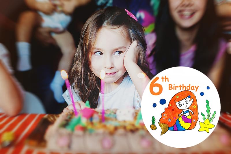 6th Birthday Shirt for Girls, 6th Birthday Dress for Girls, 6th Birthday T Shirt for Girls 6 Year Old Birthday Gift for Girls 6th Birthday Outfit Decoration Cute Mermaid Birthday Clothes for Girls3